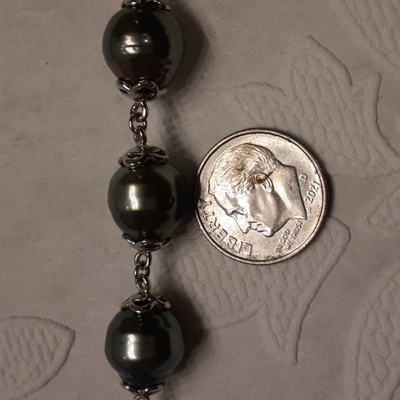 925 Tahitian Pearl Necklace. FIRM. - Picture 6 of 17